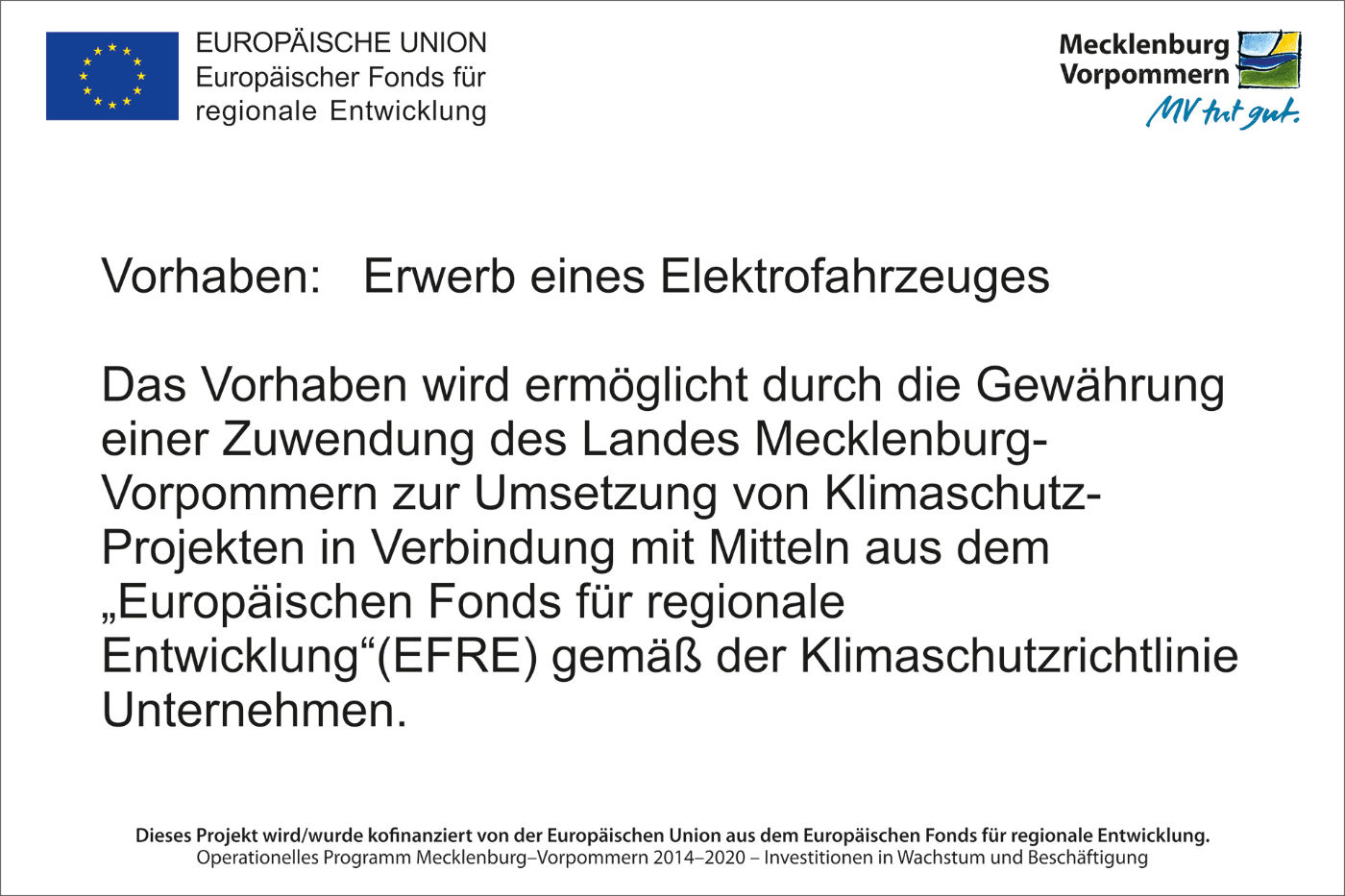 Förderung vom Elektrofahrzeug im Tierpark in Wismar
